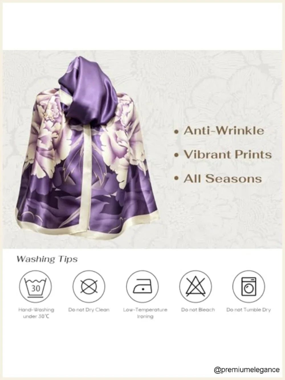 Large Satin Scarf Shawl Wrap Lightweight